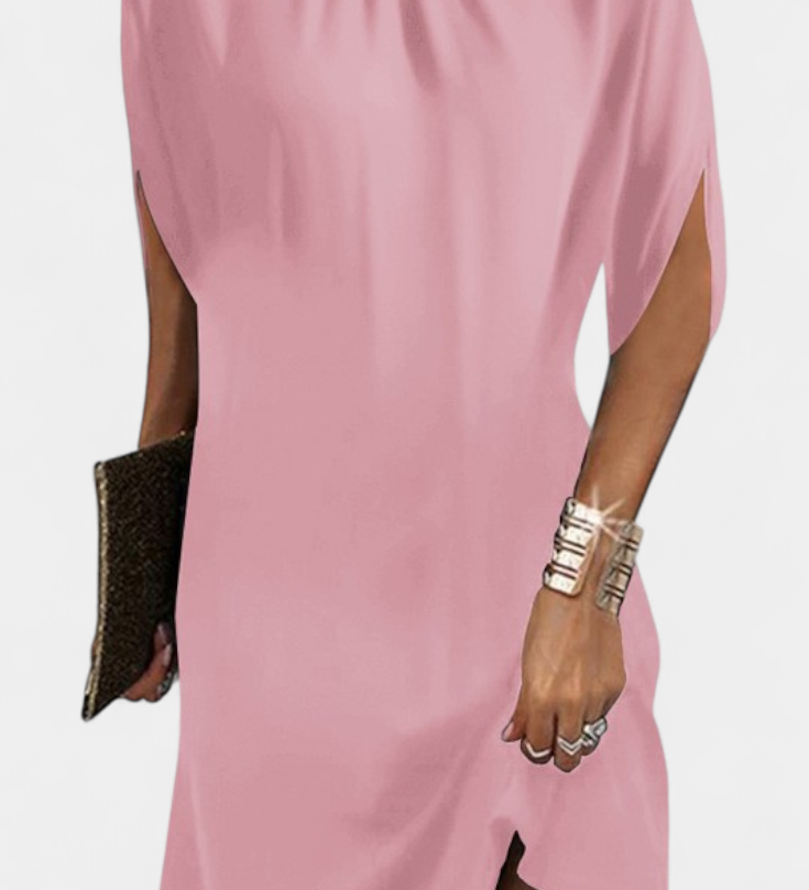 Vestido Midi Ena Sin Tiempo con Escote Redondo
