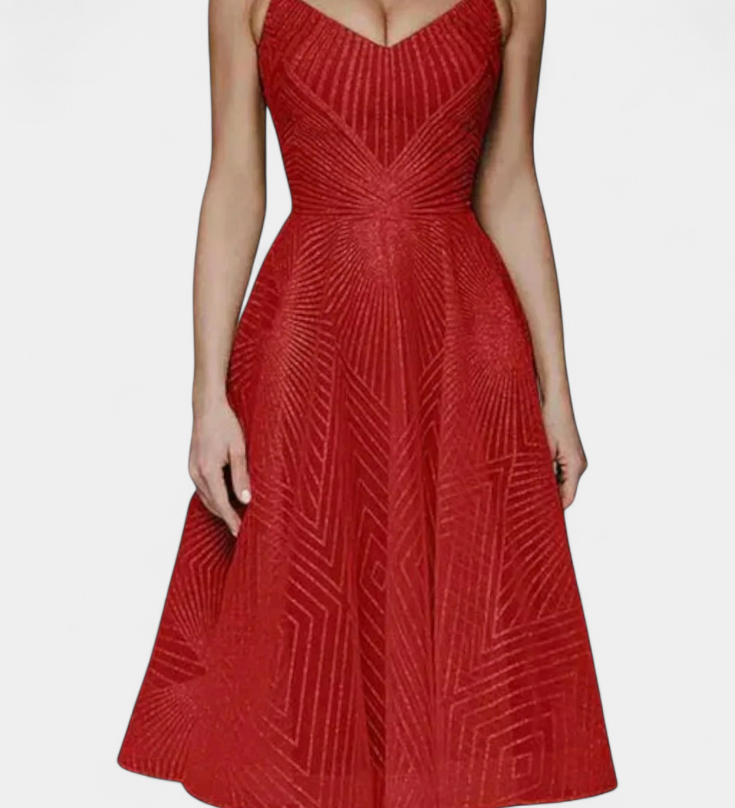 Vestido largo Dragana con bordados