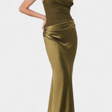 Vestido Largo de Fiesta con Escote Asimétrico