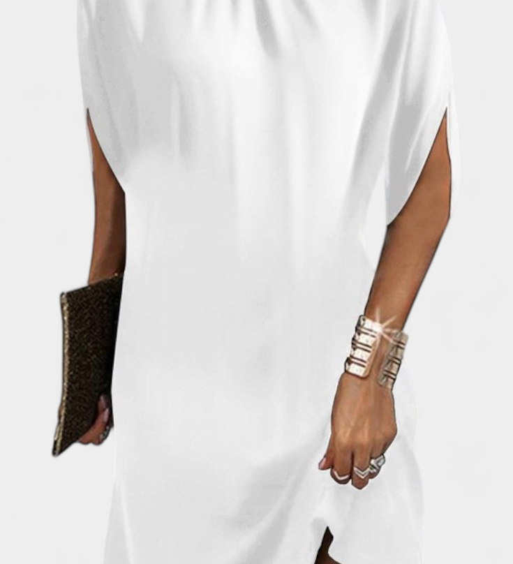 Vestido Midi Ena Sin Tiempo con Escote Redondo