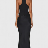 Vestido Maxi Leona con Estilo Top y Silueta Alargada