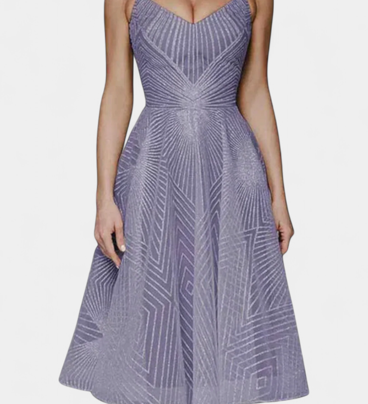 Vestido largo Dragana con bordados