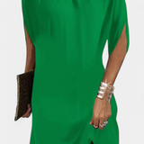 Vestido Midi Ena Sin Tiempo con Escote Redondo
