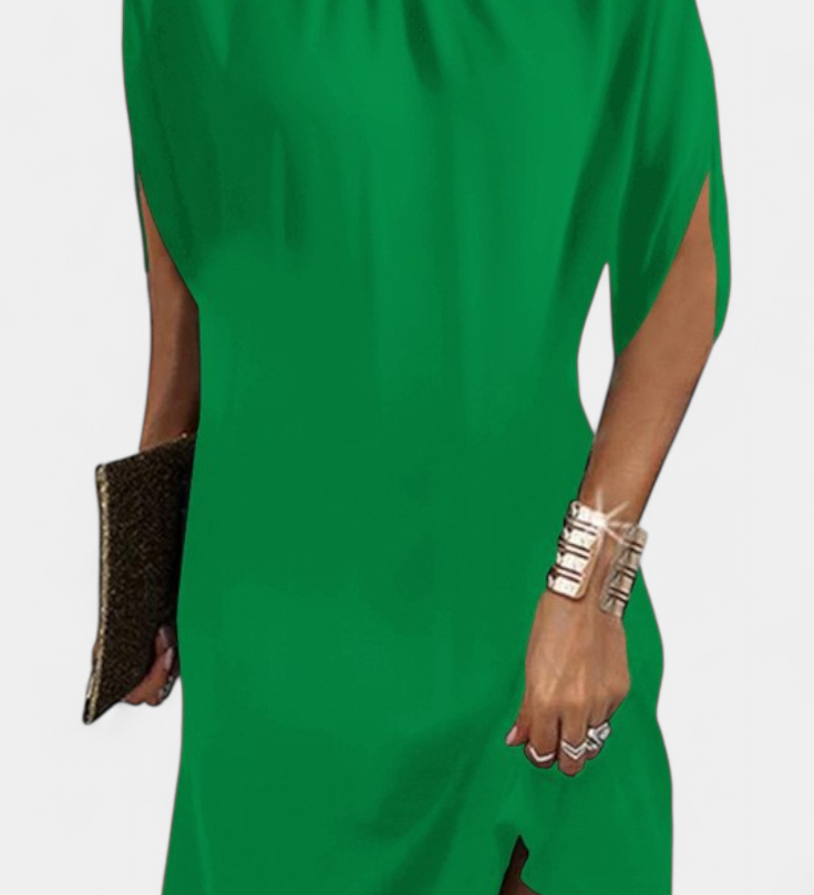 Vestido Midi Ena Sin Tiempo con Escote Redondo