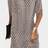 Vestido Midi Ena Sin Tiempo con Escote Redondo