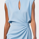 Vestido Midi Maša con Mangas Largas y Escote Redondo