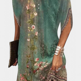 Vestido Midi Ena Sin Tiempo con Escote Redondo