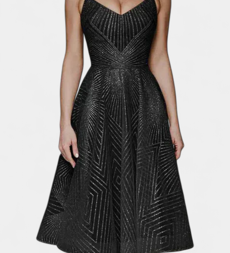 Vestido largo Dragana con bordados