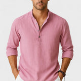 Lasse - Camisa de algodón y lino