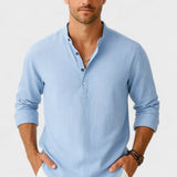 Lasse - Camisa de algodón y lino