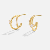 Pendientes de oro cristalino Artie