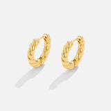 Pendientes ondulados de oro Luna