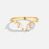 Mir - Anillo con Cristales y Vides de Uva en Oro