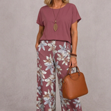 Rosie | Conjunto floral elegante de dos piezas