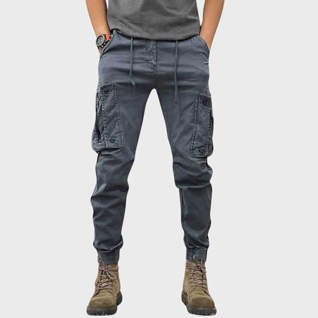 Marco - Pantalones cargo elásticos con bolsillos