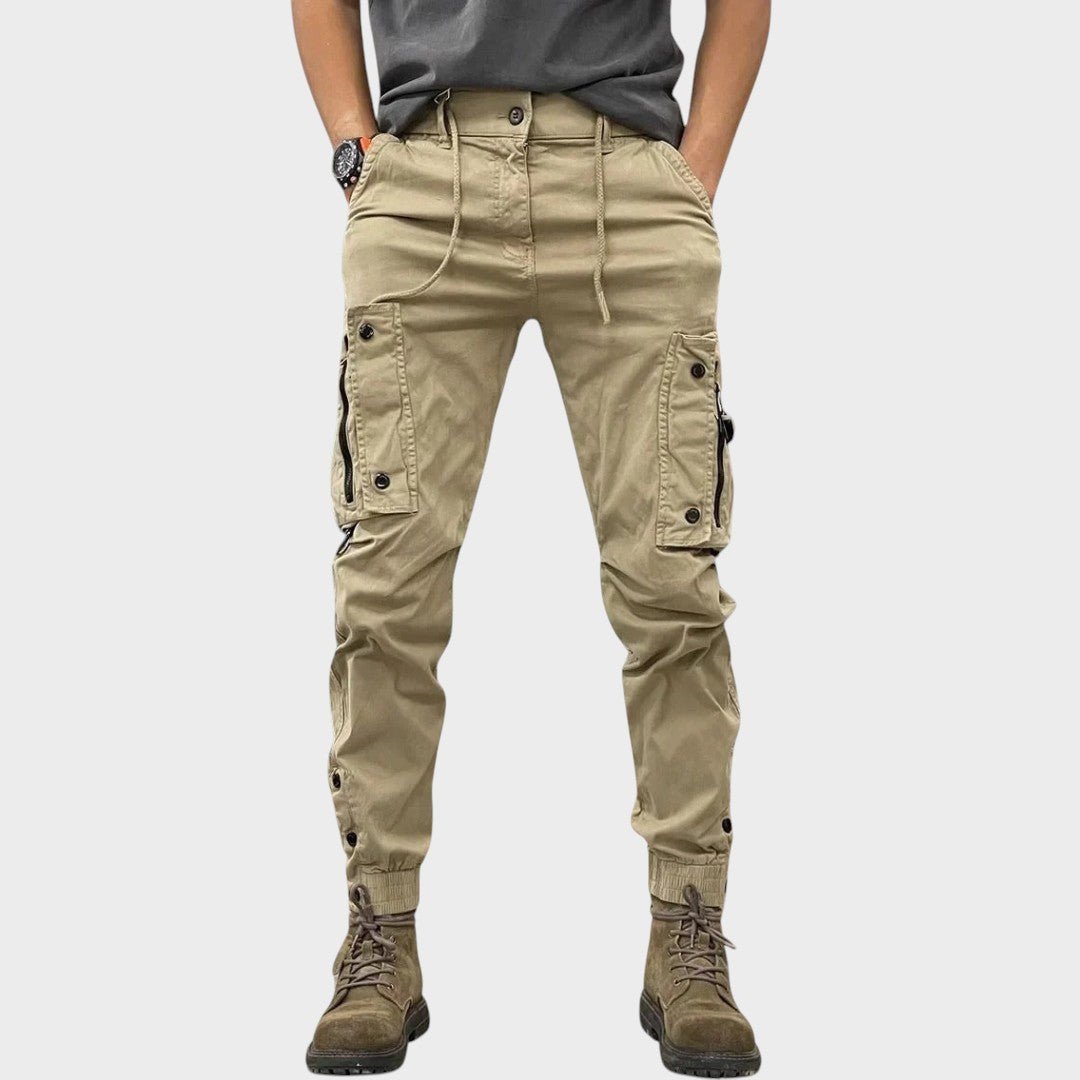 Marco - Pantalones cargo elásticos con bolsillos