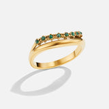Mary - Anillo Multicapa Verde Esmeralda