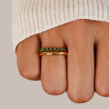 Mary - Anillo Multicapa Verde Esmeralda