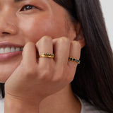 Mary - Anillo Multicapa Verde Esmeralda