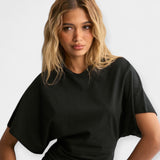 Stana - Camiseta de Mangas Amplias y Escote Profundo