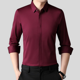 Mitchel - Camisa de hombre stretch sin arrugas
