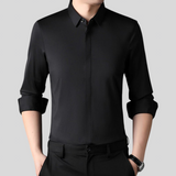 Mitchel - Camisa de hombre stretch sin arrugas
