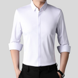 Mitchel - Camisa de hombre stretch sin arrugas