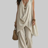 Conjunto boho femenino de algodón y lino libre