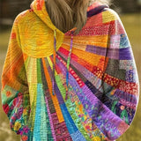 Daniela | Sudadera con capucha patchwork bohemio