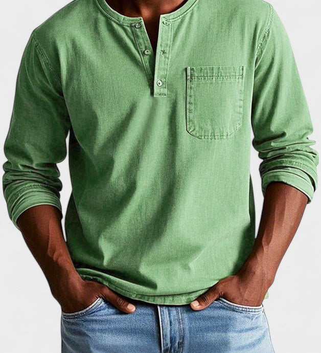 Sebastián - Camisa vintage de manga larga