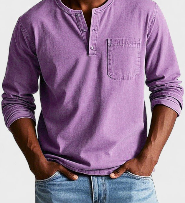 Sebastián - Camisa vintage de manga larga