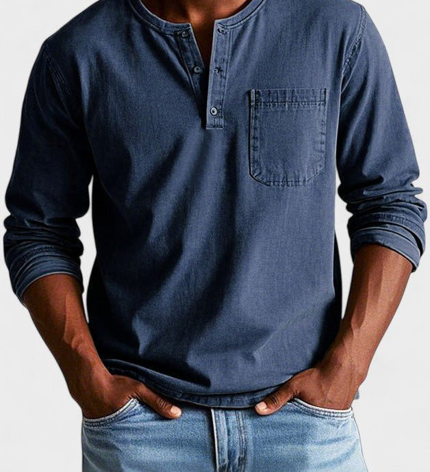 Sebastián - Camisa vintage de manga larga