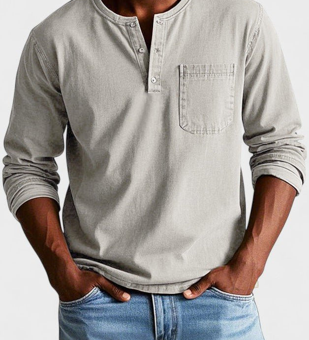 Sebastián - Camisa vintage de manga larga