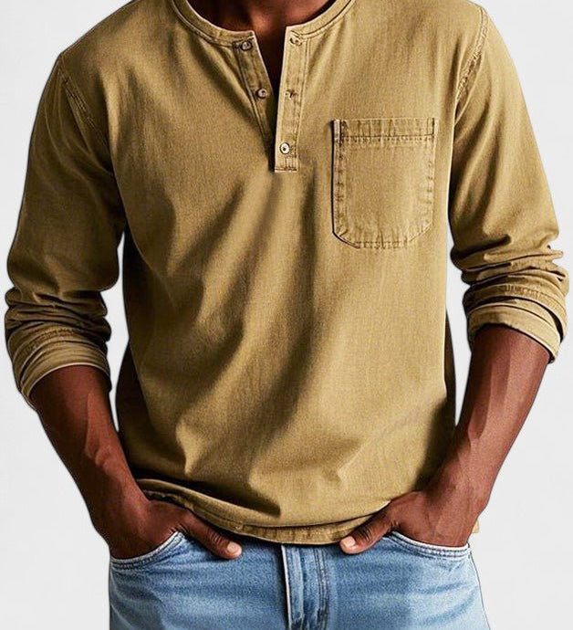 Sebastián - Camisa vintage de manga larga