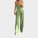 Milica - Conjunto de top y pantalones para mujer