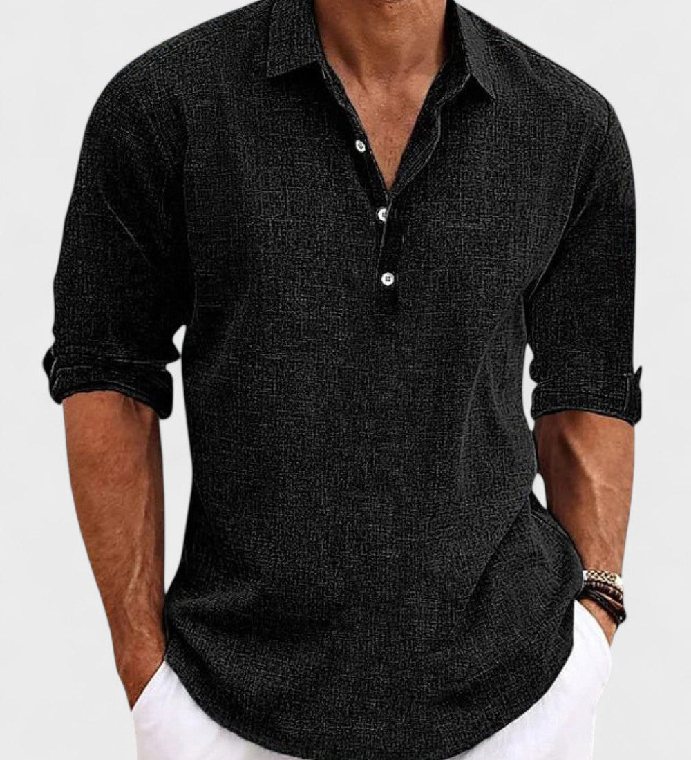 Tage - Camisa clásica de algodón
