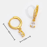 Pendientes de Oro Cristalino Premium