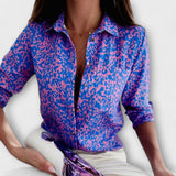 Ljubomira – Blusa Geométrica Sofisticada