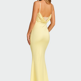 Vestido de Seda con Espalda Descubierta